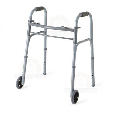 Walker-Two Button Folding Bariatric Junior 5 in Wheels large photo 1