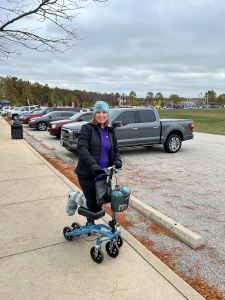  using a Swivelmate Knee Walker from Chesterfield Missouri October 2023